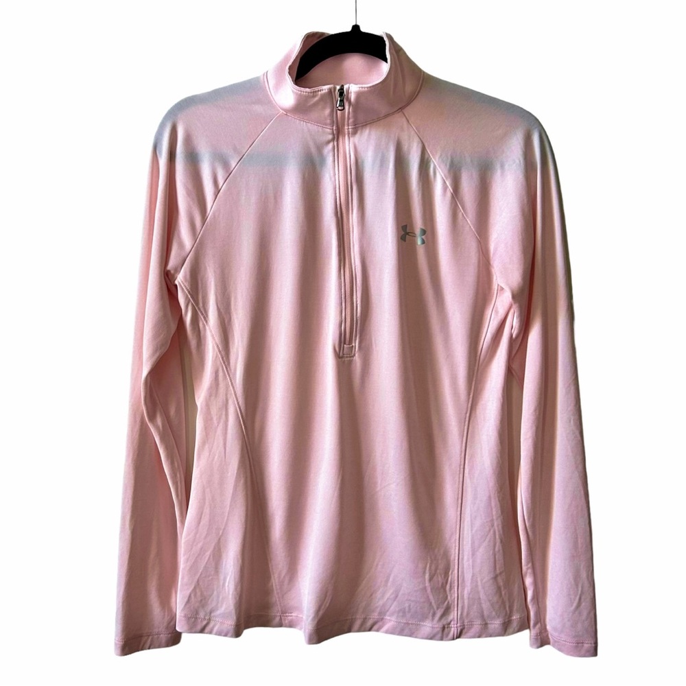 Under Armour Long-sleeve T-shirt Tech 1/2 Zip - Twist in Pink Women’s SZ Medium - Picture 2 of 7